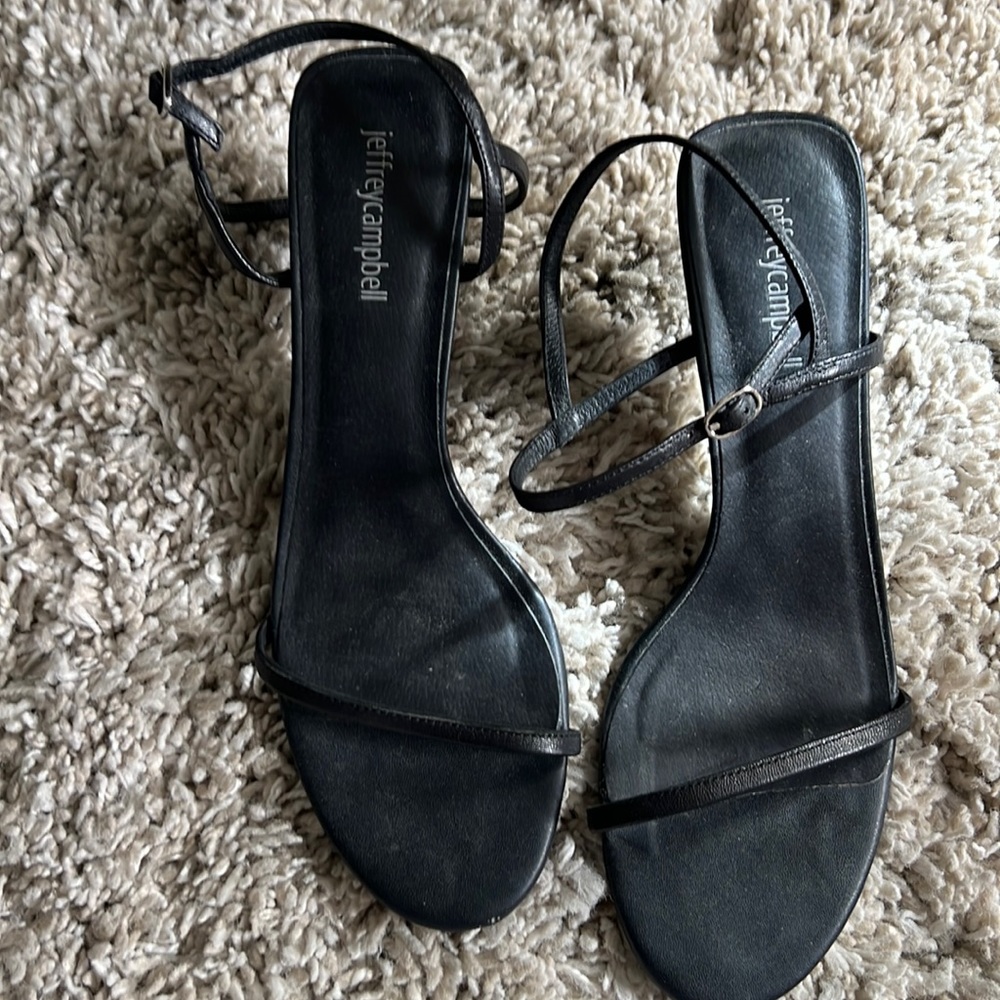 Jeffreycampbell Black Mod Heel Sandals